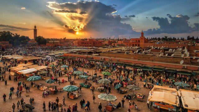 ساحة «جامع الفنا» بمراكش، المغرب