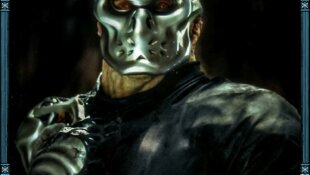 Kane Hodder as Uber Jason Photo Op at Mad Monster Party 2021