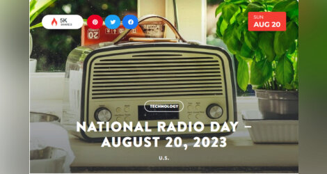National Today Sunday August 20 National Radio Day