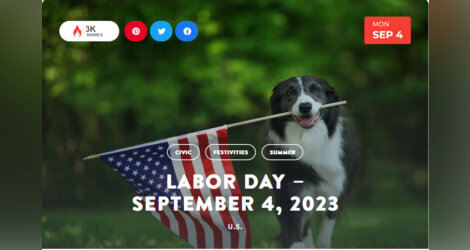 National Today Monday September 4 * Labor Day *
