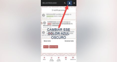 Como puedo cambiar el color que se muestra la tocar o hacer click en el icono del buscador, en el icono de notificaciones, y la flecha de ir hacia atrás esto en la versión móvil del foro?? 