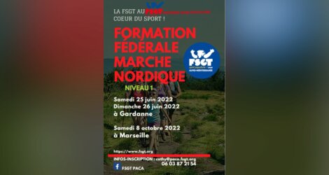 Formation d’animateur de marche nordique FSGT PACA 2022