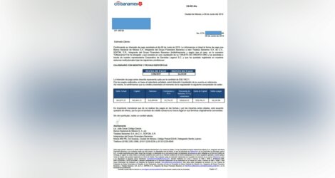 Apoyo con Carta Convenio Banamex